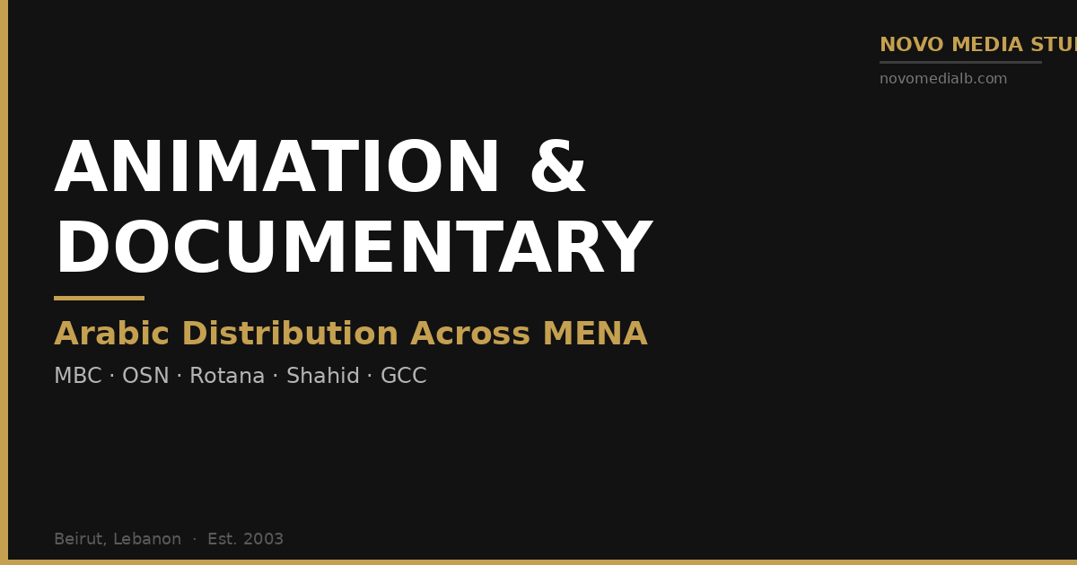 Arabic Animation & Documentary Distribution MENA | Novo Media